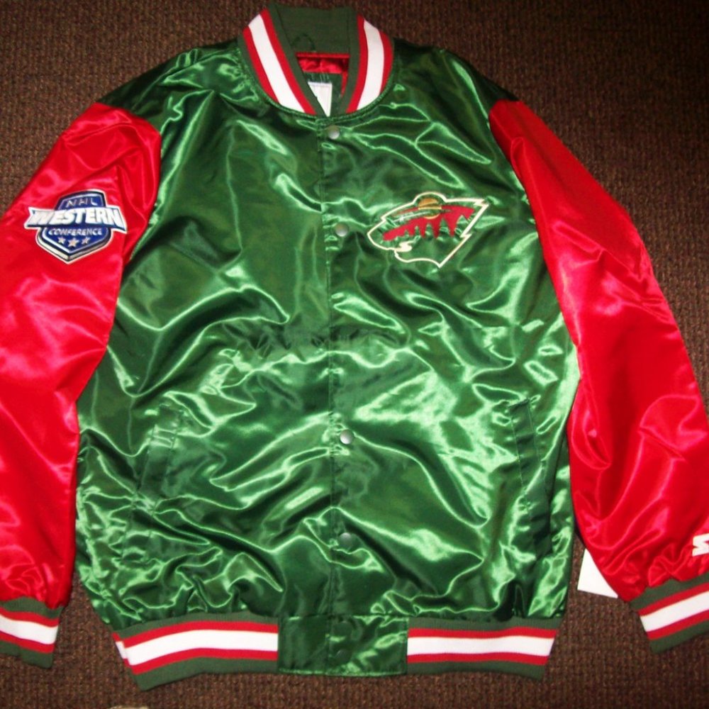 MINNESOTA WILD Starter Snap Down Jacket 2X